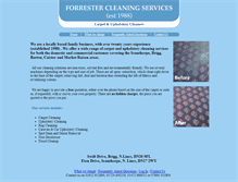 Tablet Screenshot of forrestercleaning.co.uk